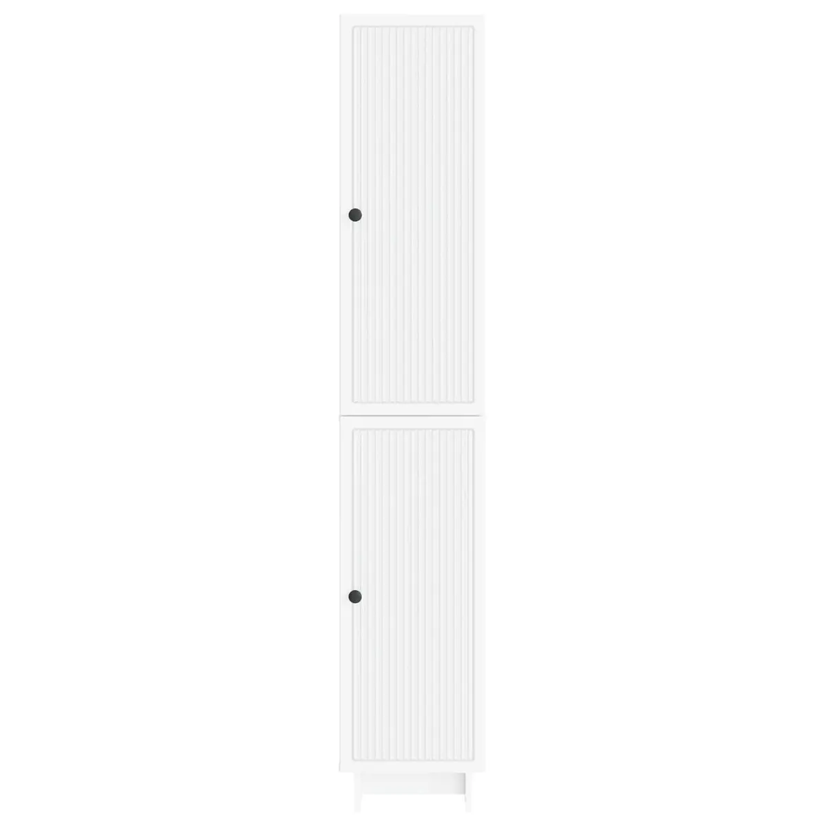 White Cabinet Set 2 pcs Storage Furniture Engineered Wood Modern Home Office