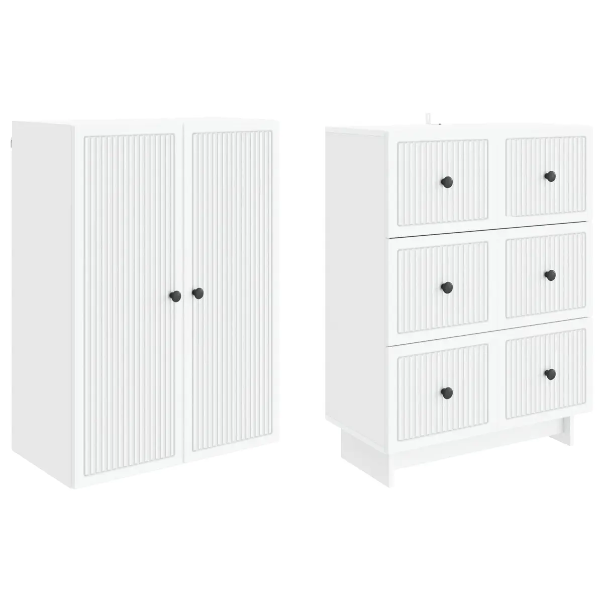 2-Piece Cabinet Set for Indoor and Outdoor Use