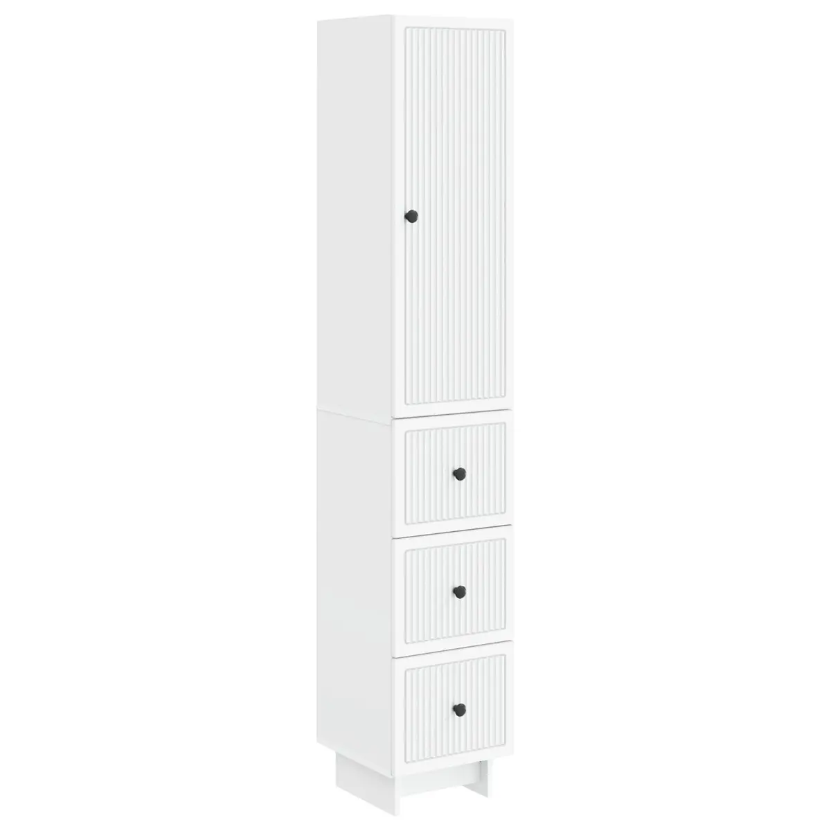 Engineered Wood White Cabinet Set with 2 Pieces