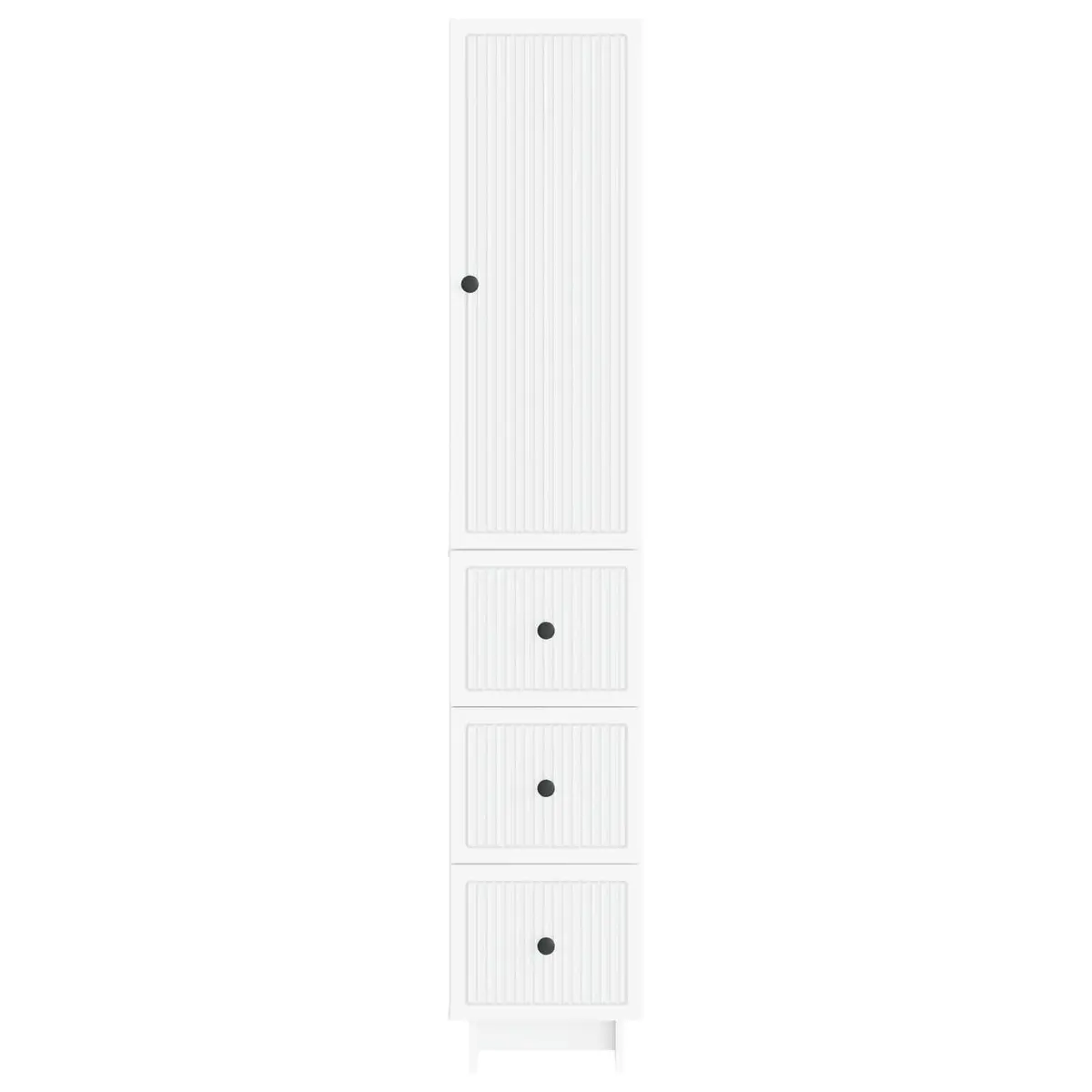 Engineered Wood White Cabinet Set with 2 Pieces