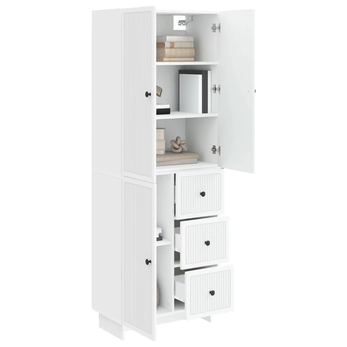 Cabinet Set 2 pcs Storage Furniture Engineered Wood Modular Living Room