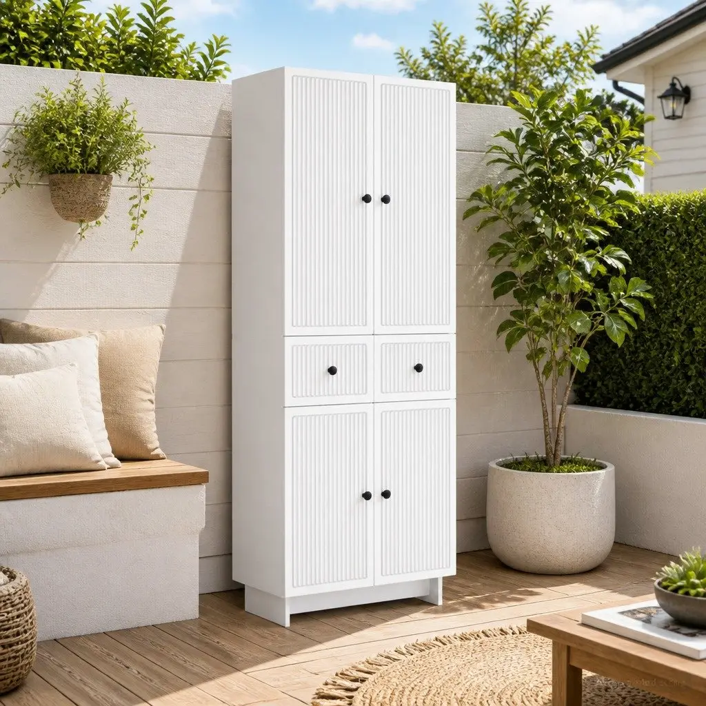Cabinet Set Engineered Wood 66 x 34.5 x 90 cm White