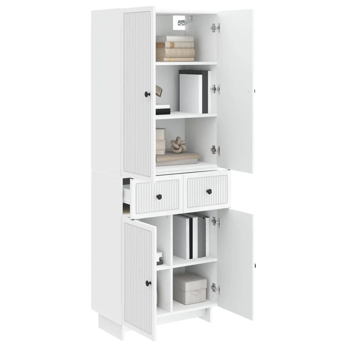 Cabinet Set Engineered Wood 66 x 34.5 x 90 cm White