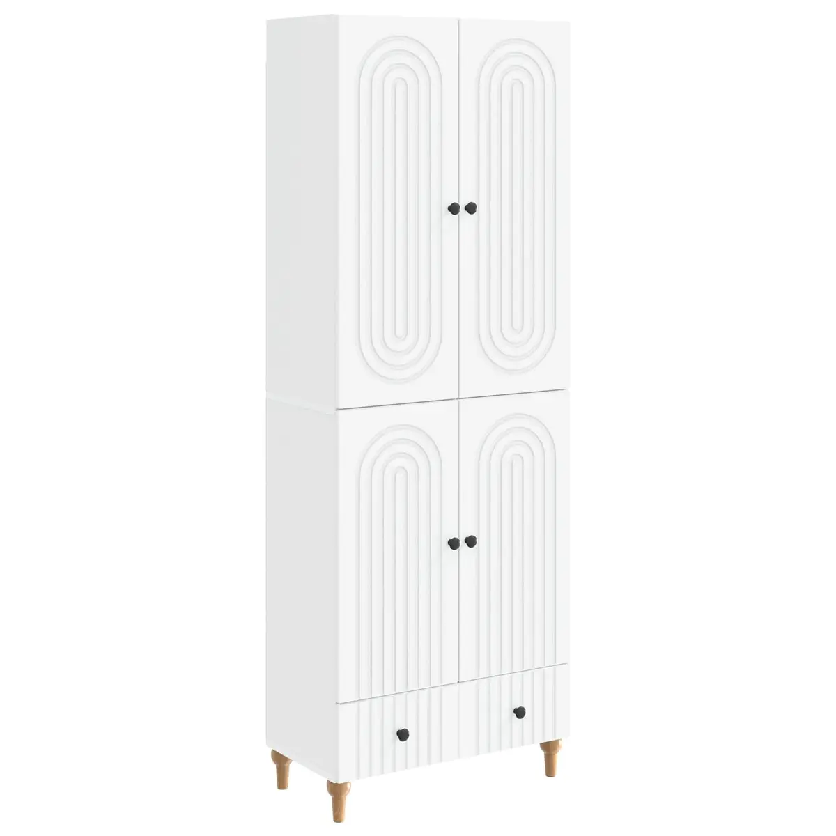 Cabinet Set 2 pcs 66 x 34.5 x 95 cm Storage Furniture Engineered Wood Shelves