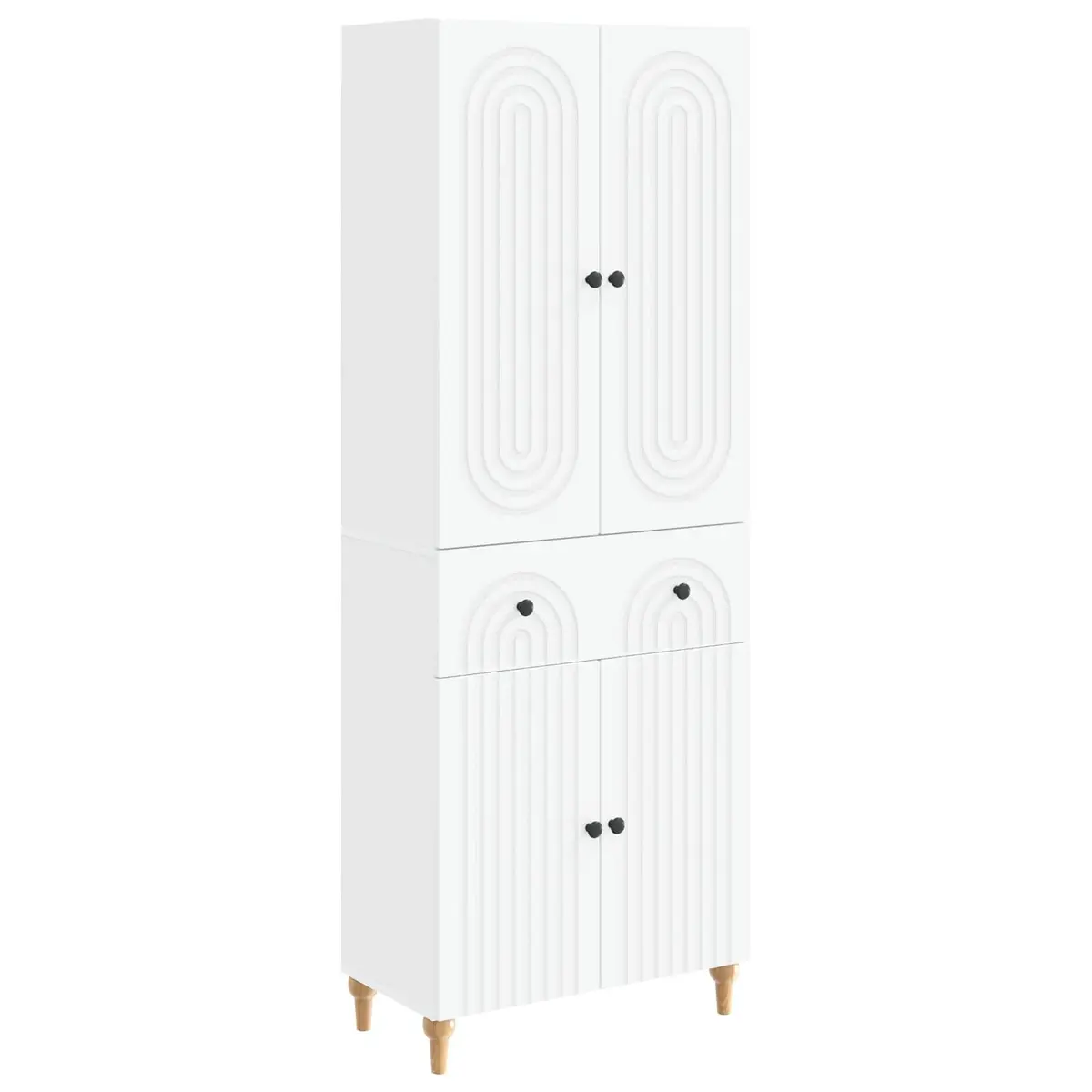 2 Piece Cabinet Set Engineered Wood Storage Furniture 66cm x 34.5cm x 90cm