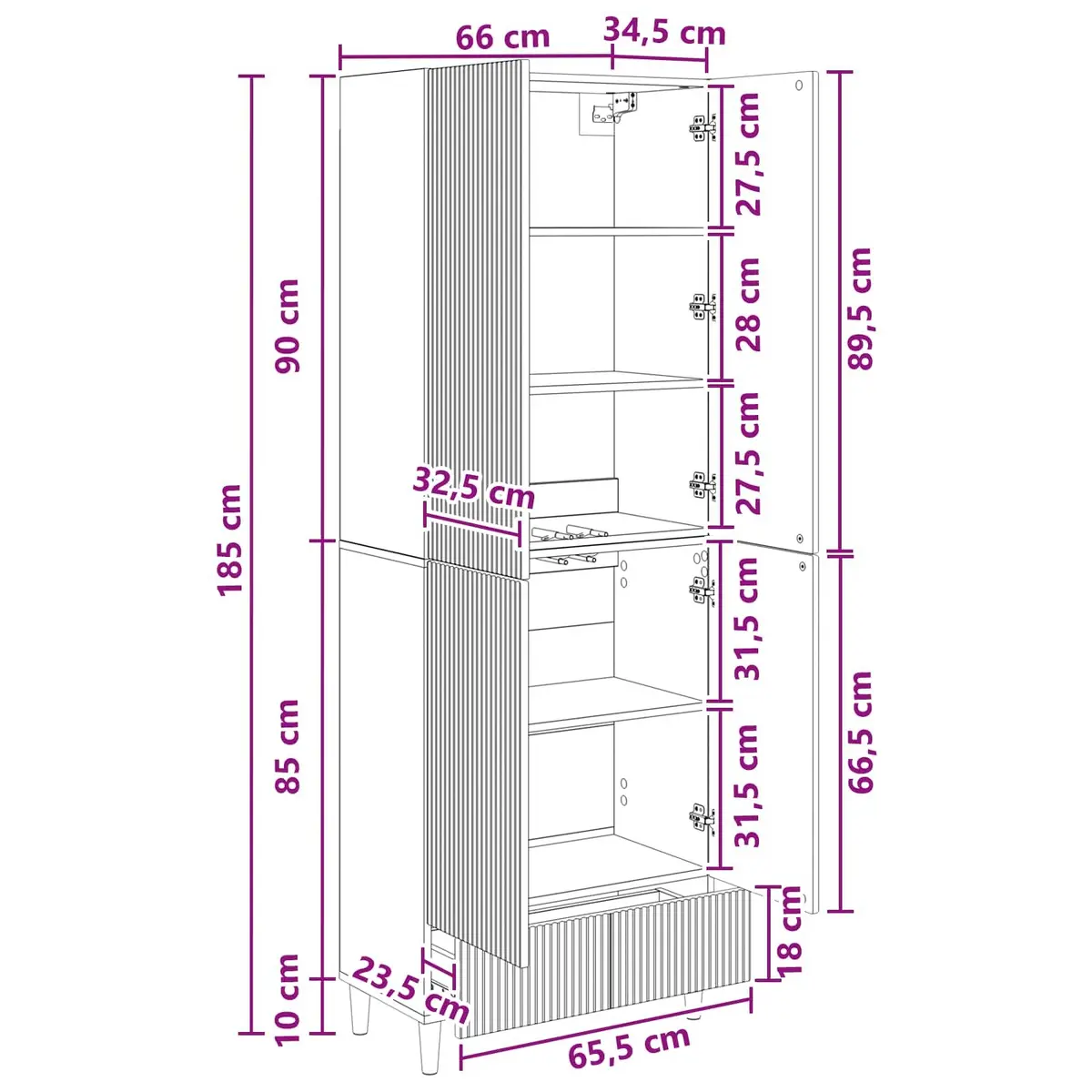 Engineered Wood Cabinet Set for Storage