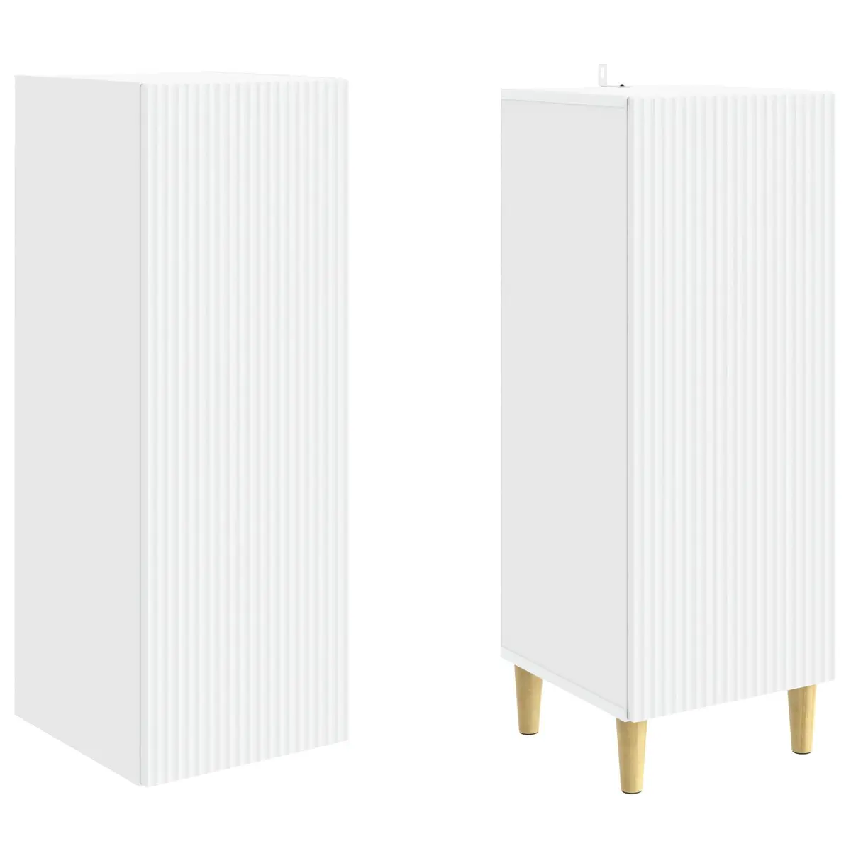 Engineered Wood Cabinet Set, 2 Pieces, White