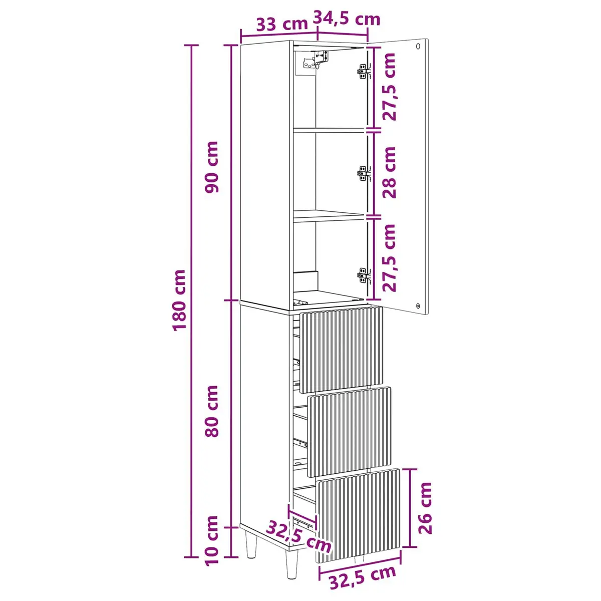 Cabinet Set of 2 for Storage Needs