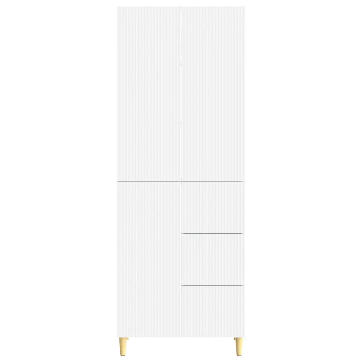 2-Piece White Cabinet Set with Storage Options