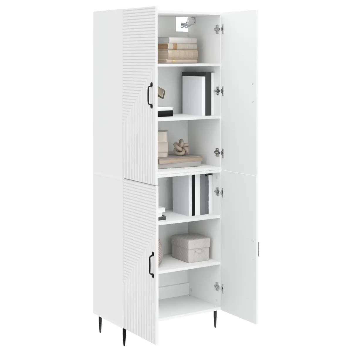 Cabinet Set 2 pcs 66 x 34.5 x 89.5 cm Modern Home Furniture Storage Solution