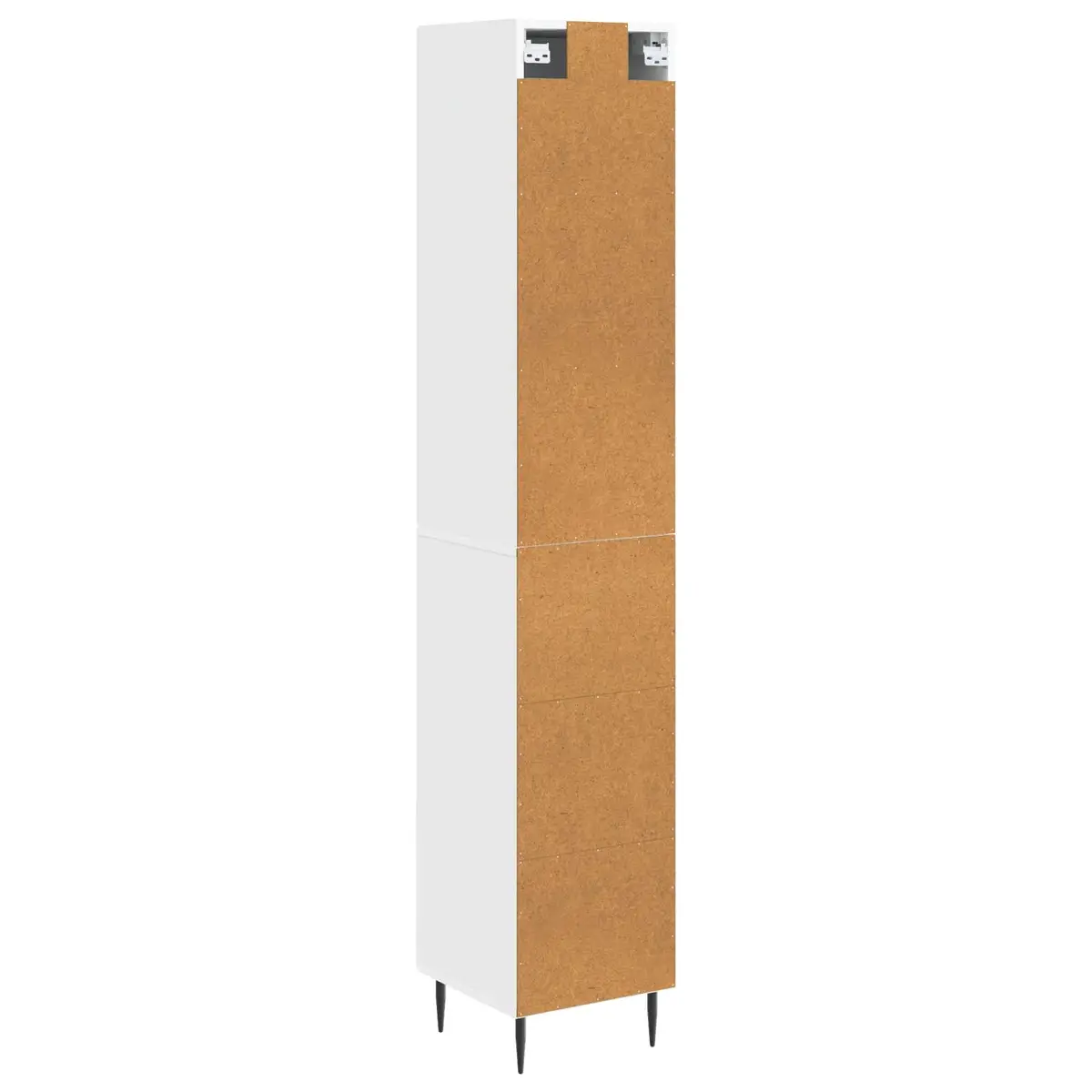 White Cabinet Set 2 Pieces Storage Furniture Engineered Wood Living Room Bedroom