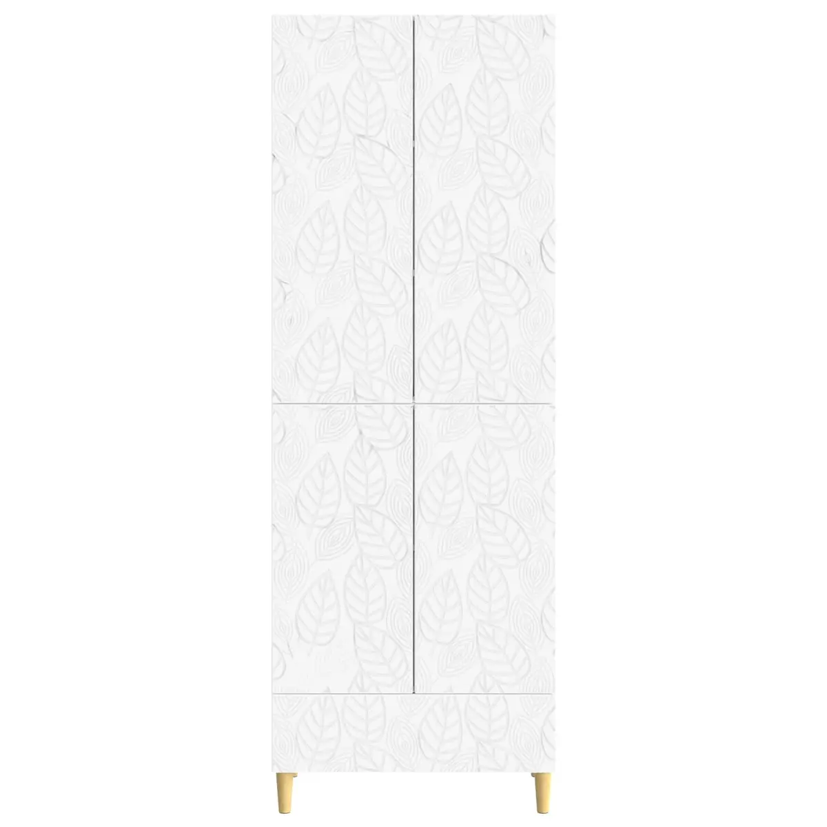 Cabinet Set Engineered Wood 2 Pieces White Storage Furniture Drawers Shelves