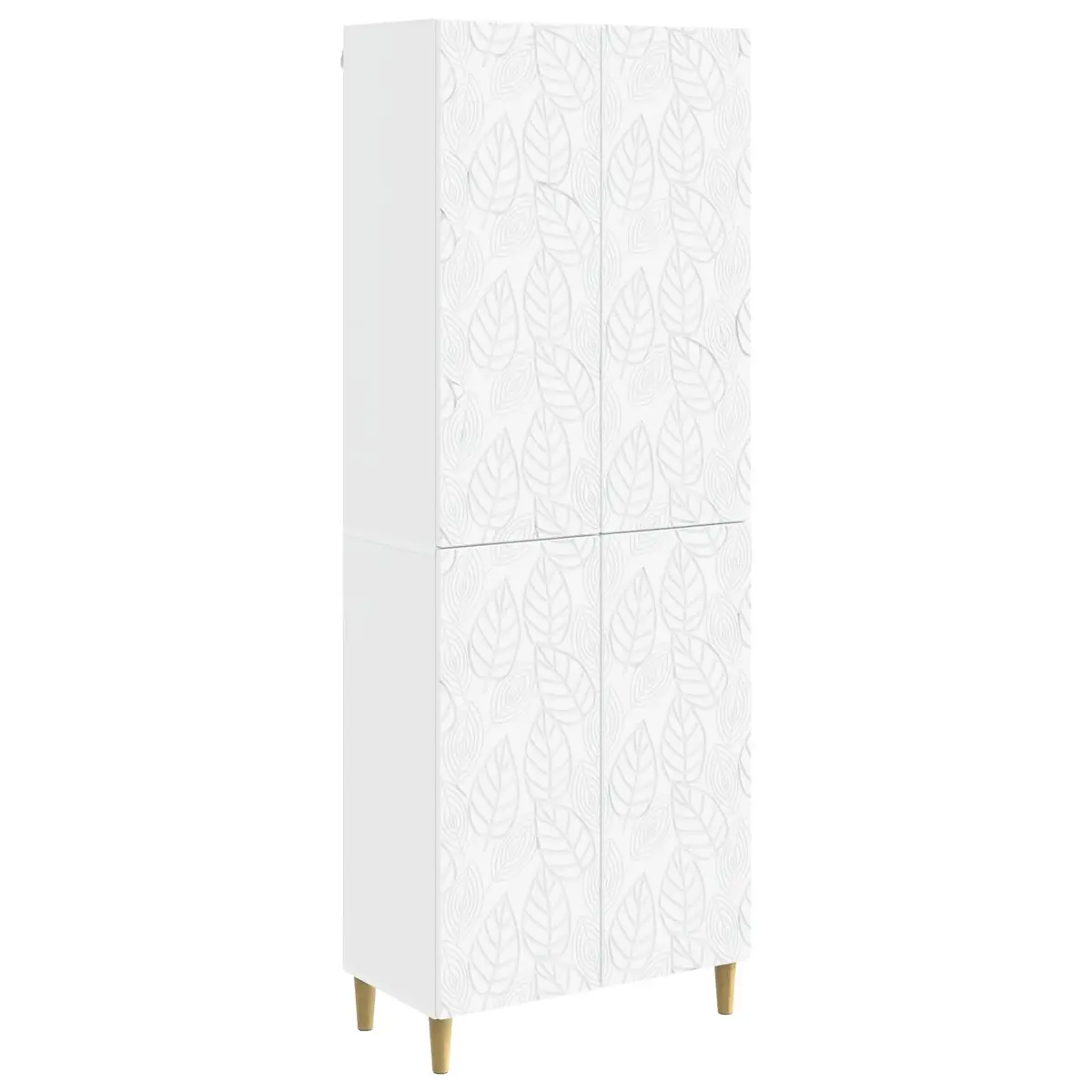 White Cabinet Set 2 Pieces Engineered Wood