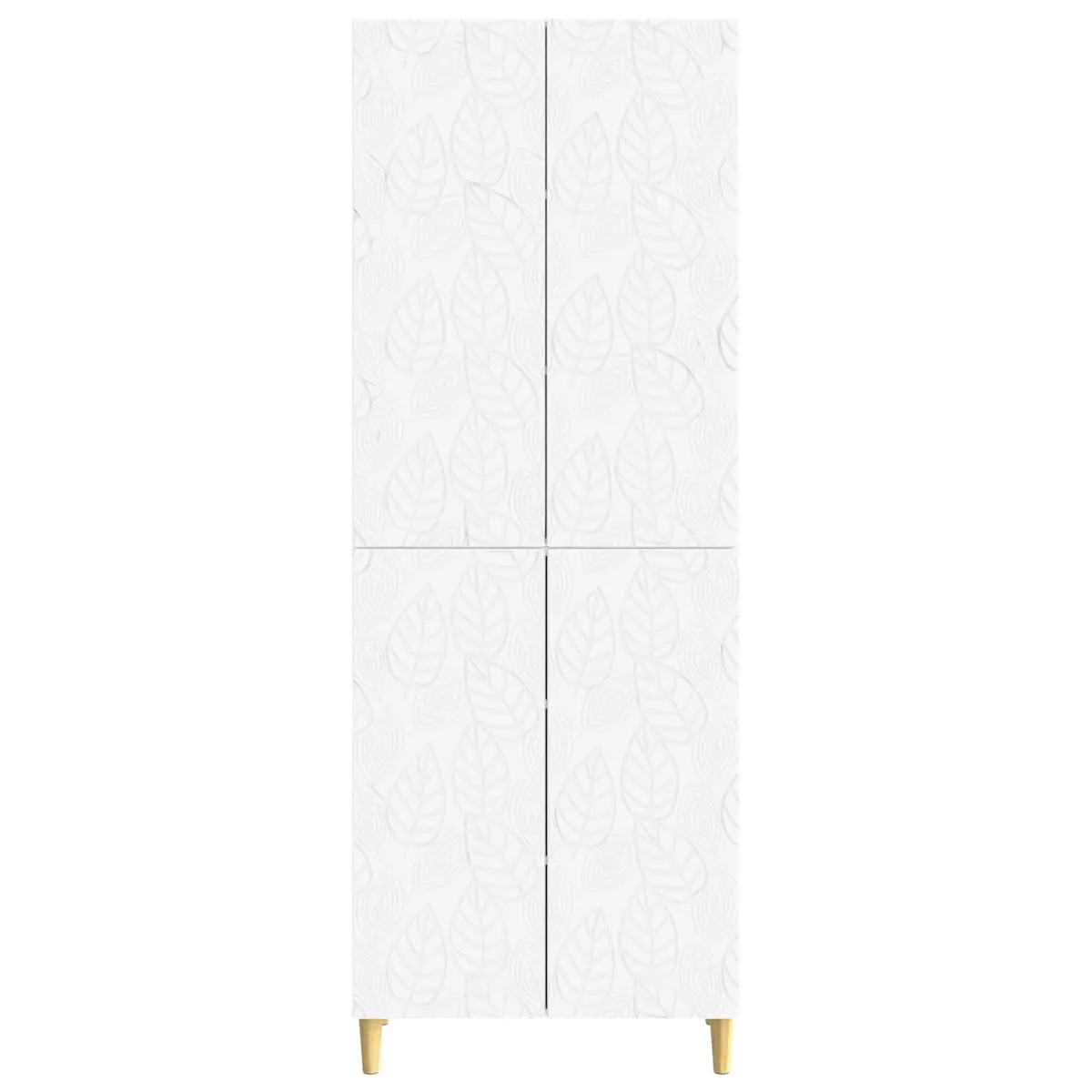 White Cabinet Set 2 Pieces Engineered Wood