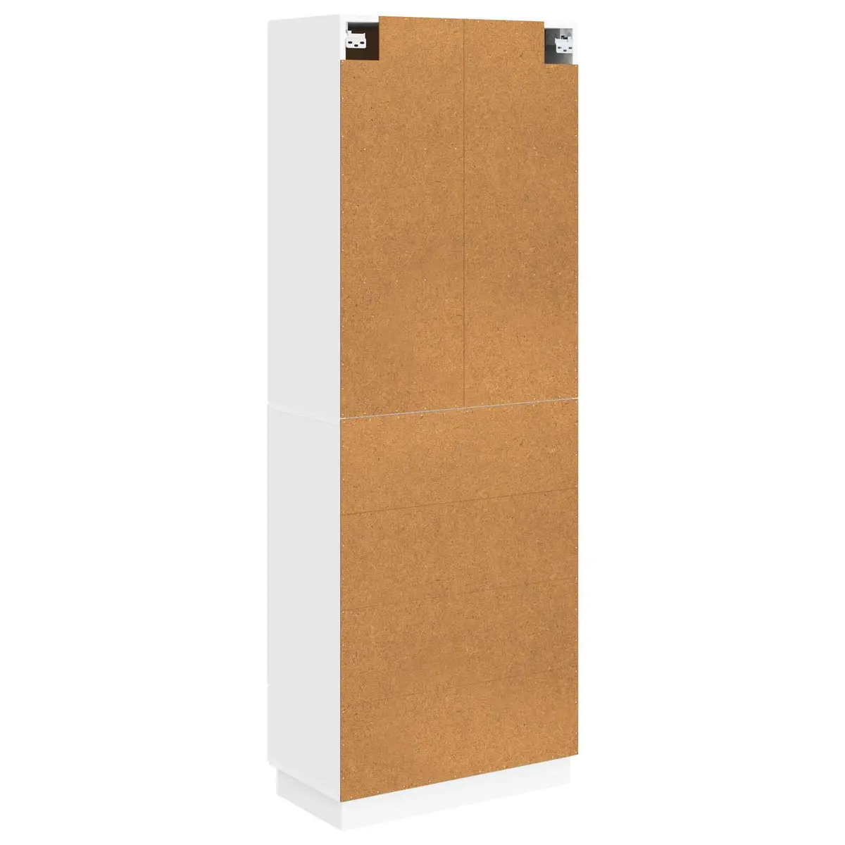 Cabinet Set 2 pcs White Storage Furniture Engineered Wood Modular Design
