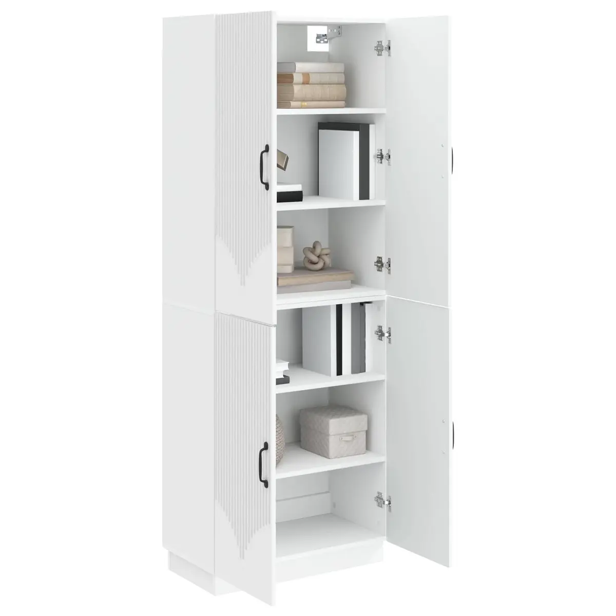2-Piece White Cabinet Set for Indoor & Outdoor