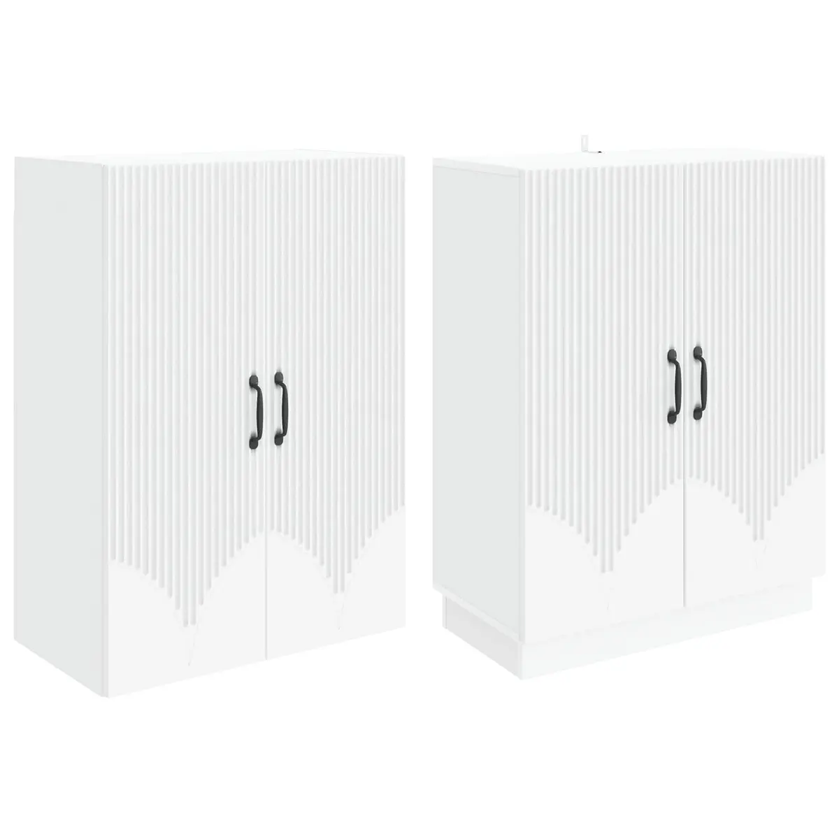 2-Piece White Cabinet Set for Indoor & Outdoor