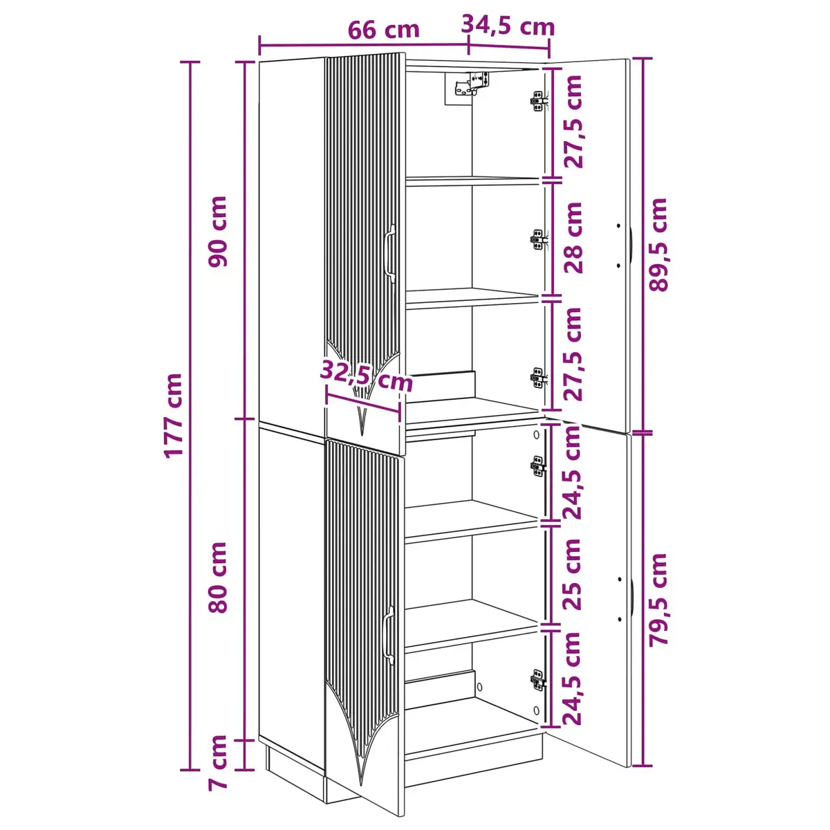 2-Piece White Cabinet Set for Indoor & Outdoor