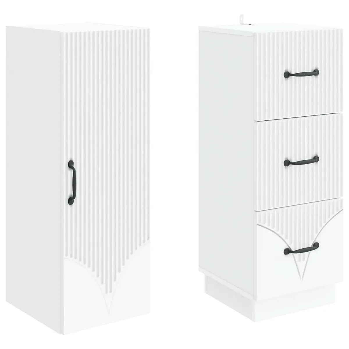 Storage Cabinet Set with Sliding Doors