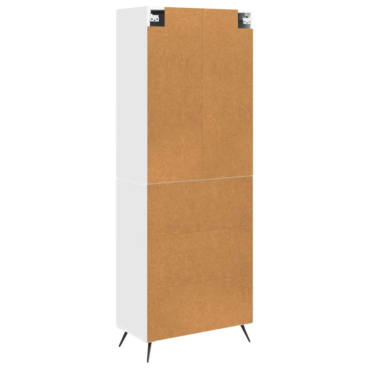 Cabinet Set Engineered Wood 2 Pieces White Storage Furniture