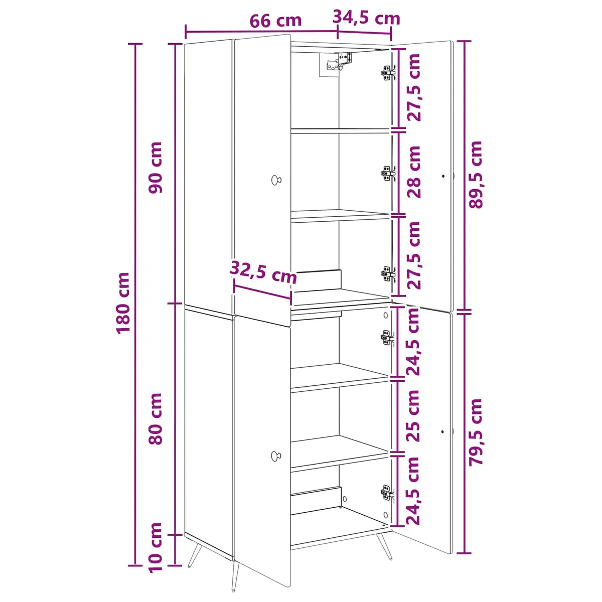 Cabinet Set Engineered Wood 2 Pieces White Storage Furniture