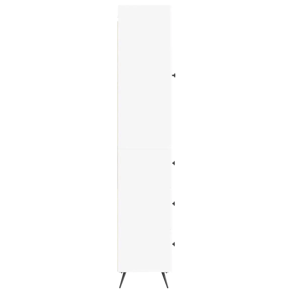 White Engineered Wood Storage Cabinet Set, 2 pcs