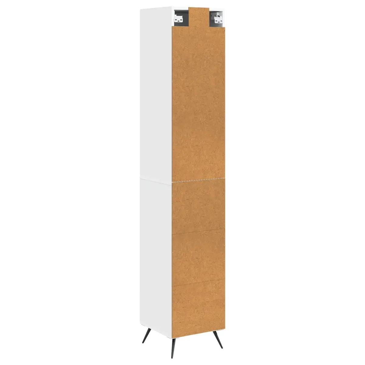 White Engineered Wood Storage Cabinet Set, 2 pcs