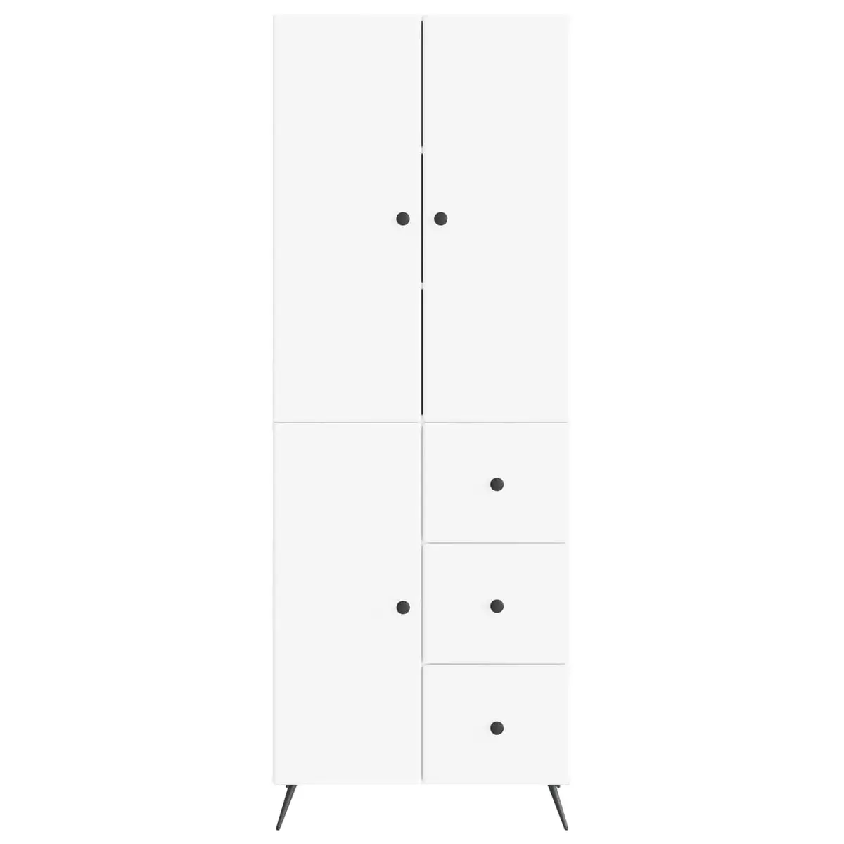 White Engineered Wood Cabinet Set for Storage