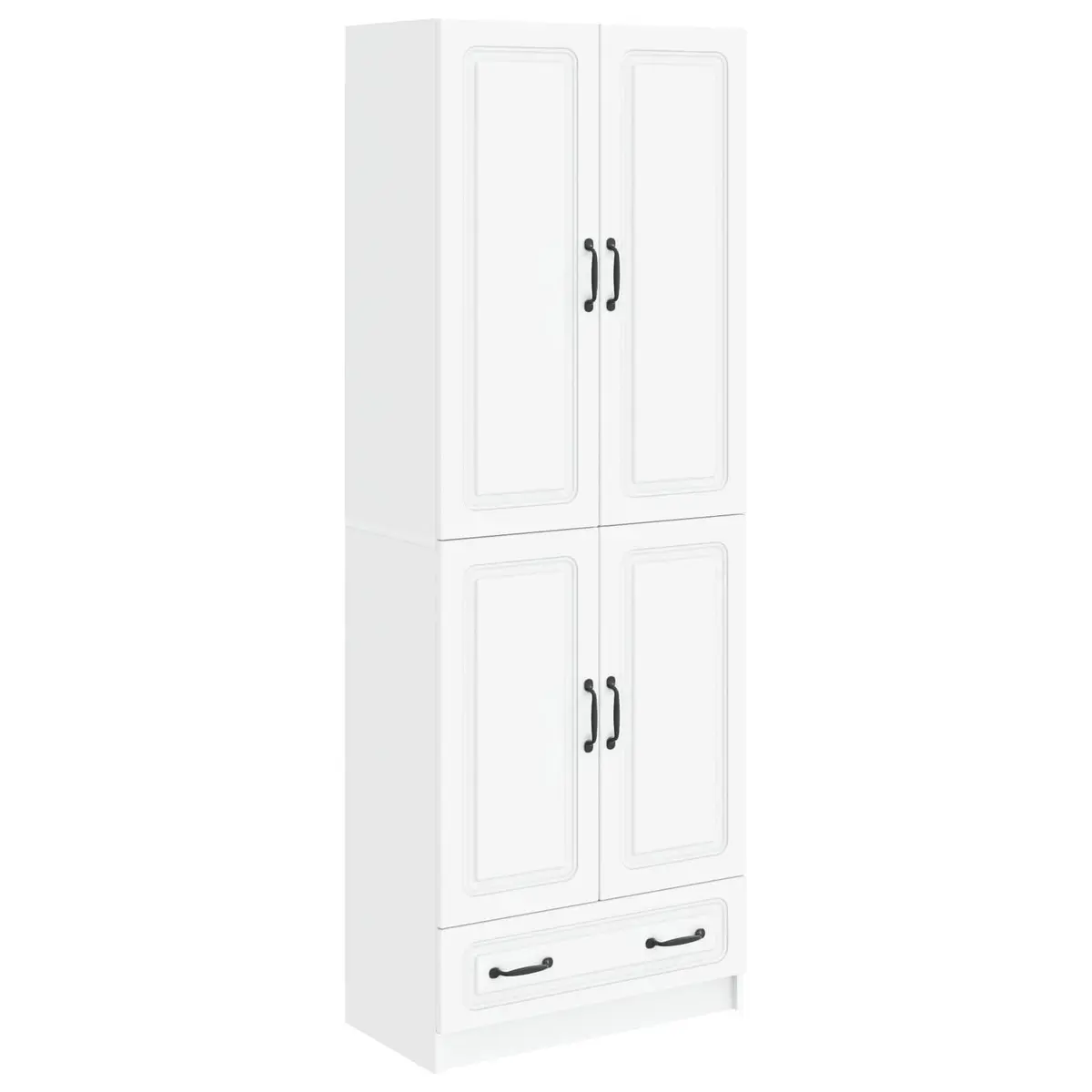 White Cabinet Set 2 Pieces for Home Storage