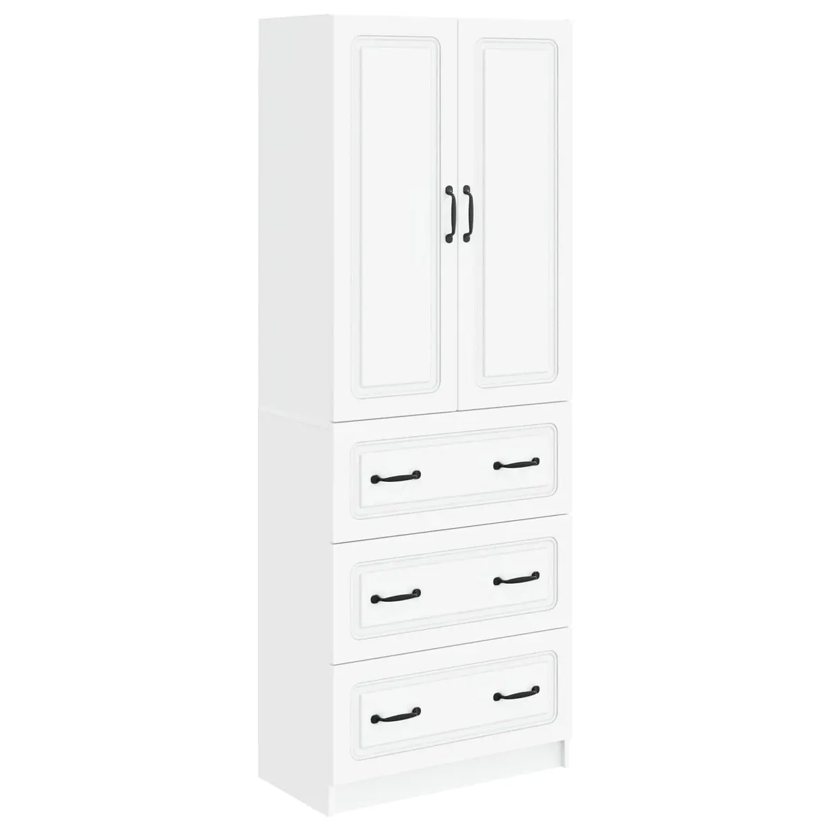 White Storage Cabinet Set for Home Organization