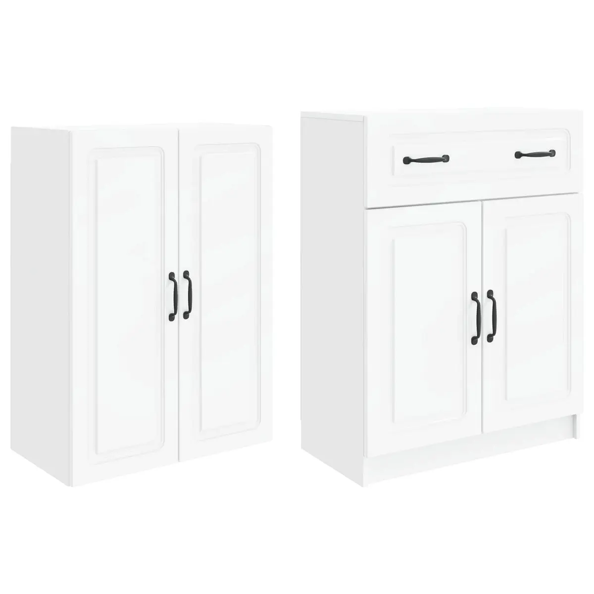 White Cabinet Set for Indoor and Outdoor Use