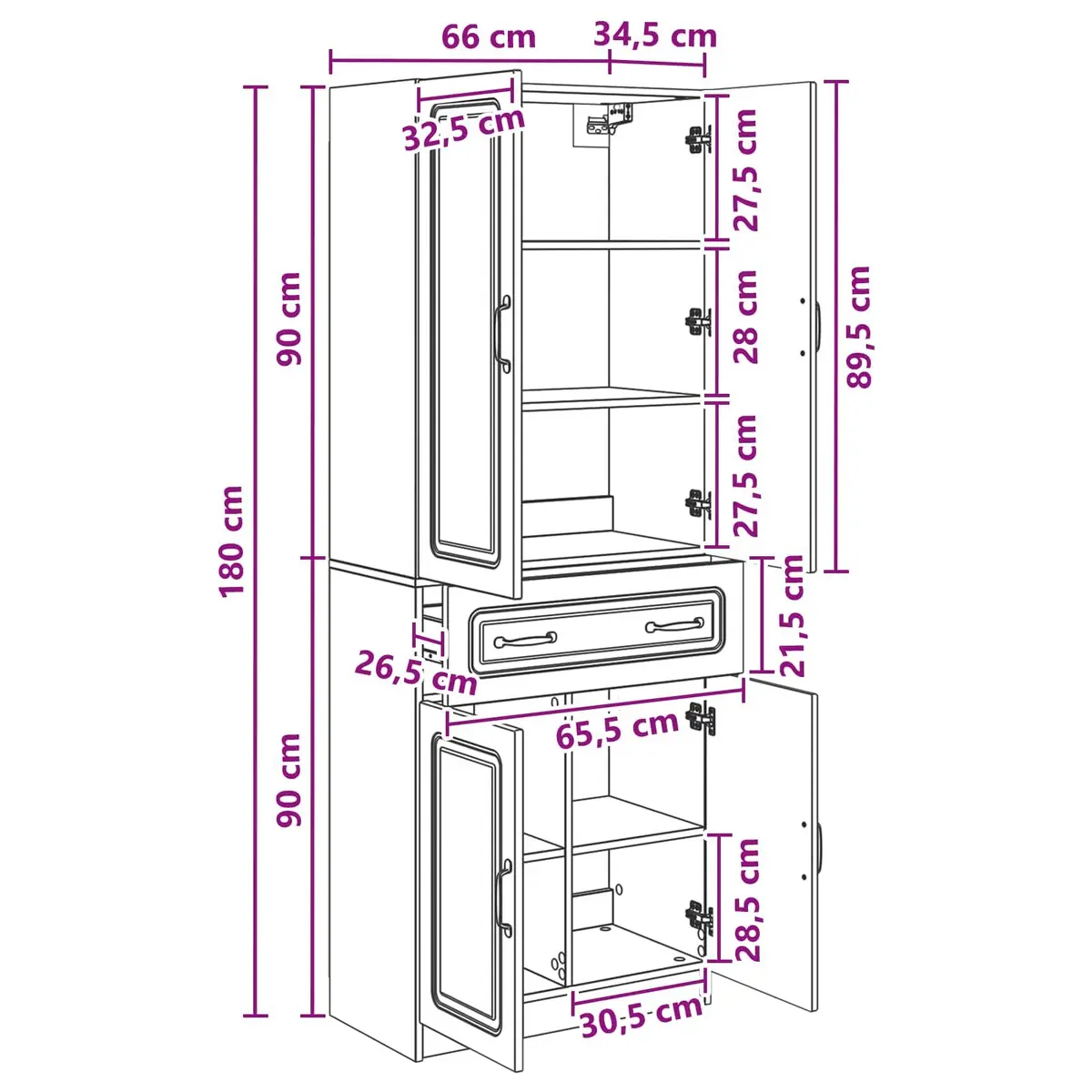 White Cabinet Set for Indoor and Outdoor Use