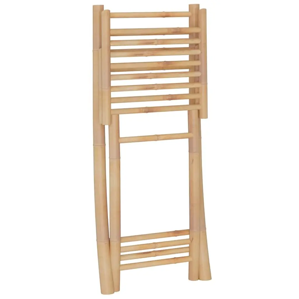 Bamboo Outdoor Furniture Set Tropical Foldable Bar Counter and Chairs 3 Piece Brown Garden Patio