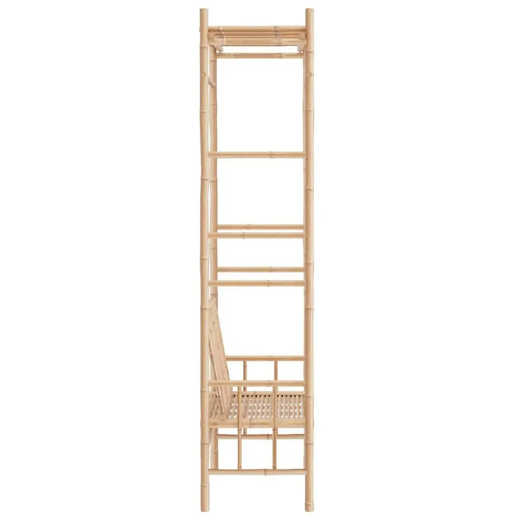 Bamboo Garden Bench with Pergola Trellis