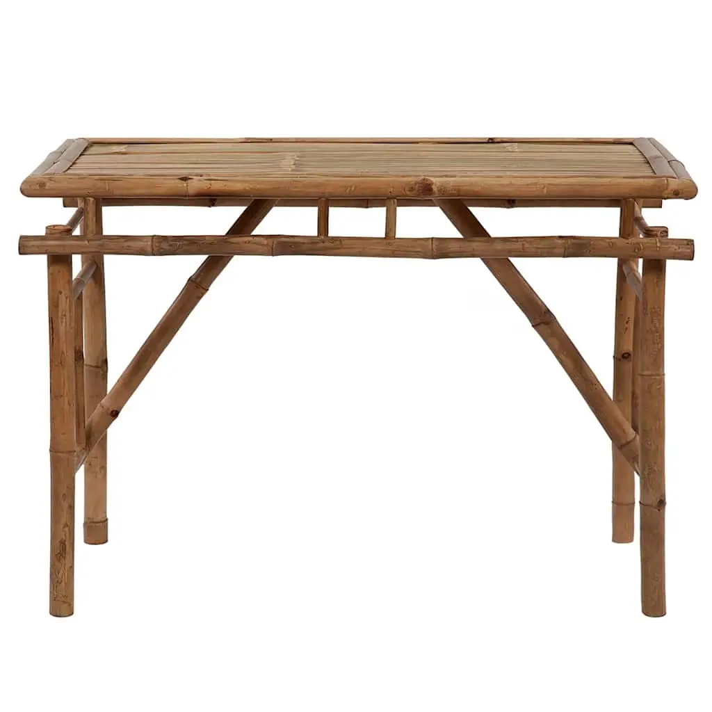 Folding Garden Table Bamboo 115x50x75cm Brown