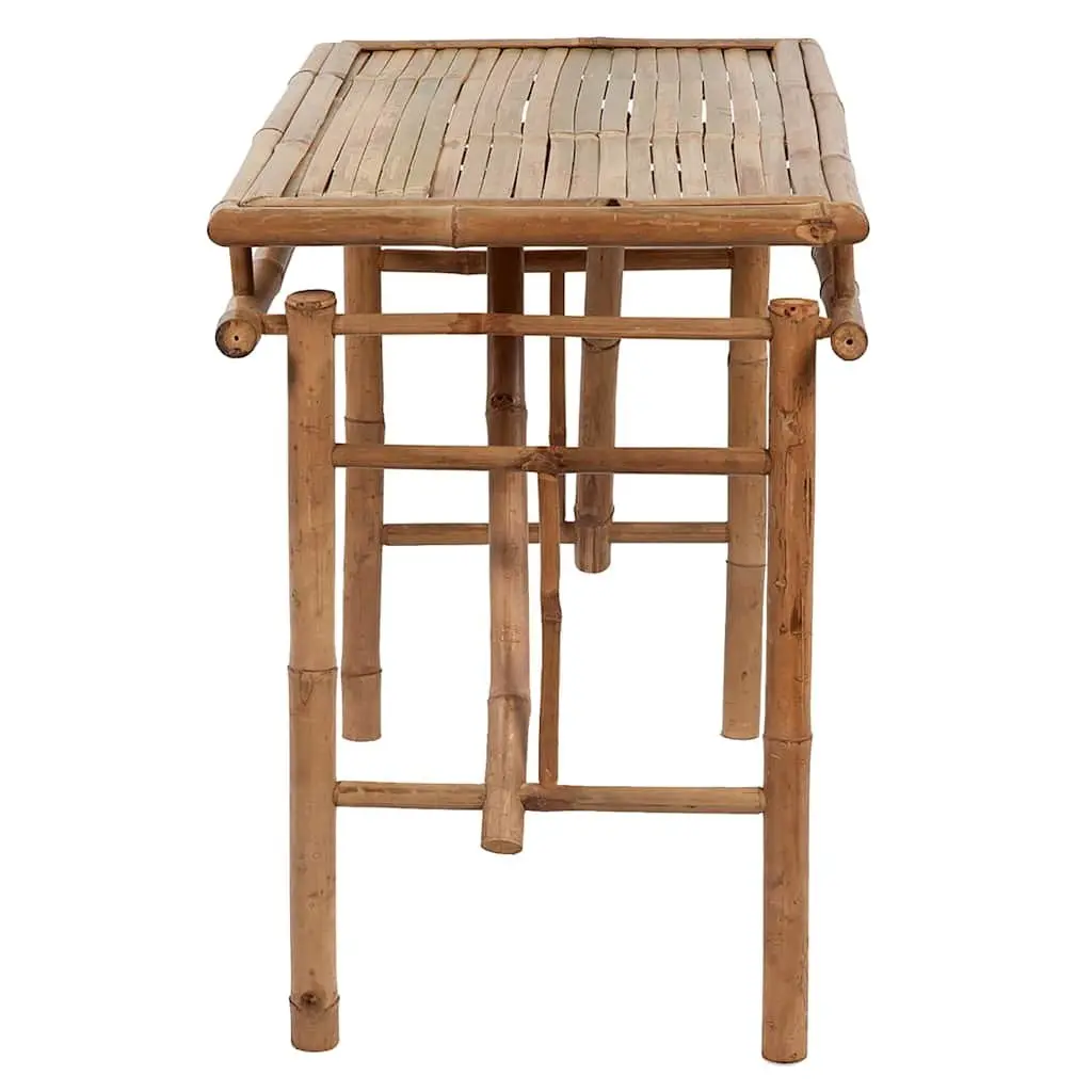 Folding Garden Table Bamboo 115x50x75cm Brown