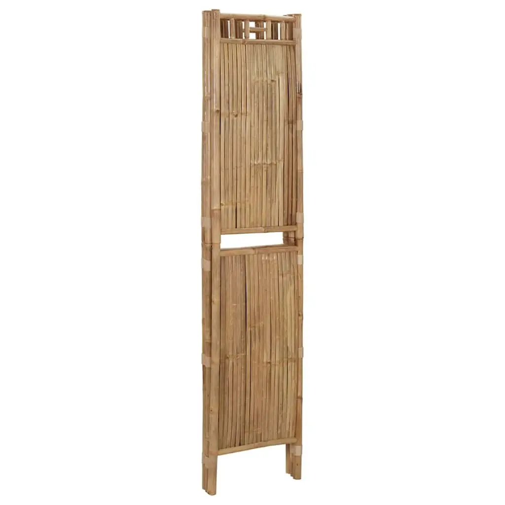 3-Panel Room Divider Bamboo 120x180 cm Brown