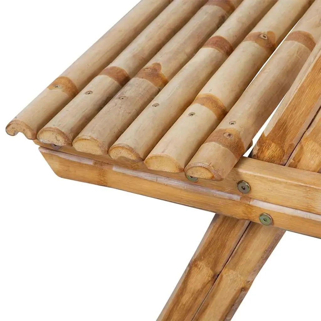 Bamboo Picnic Table 115x115x81cm Brown
