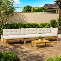 Premium Outdoor 4-Piece Corner Sofa Set for Gardens