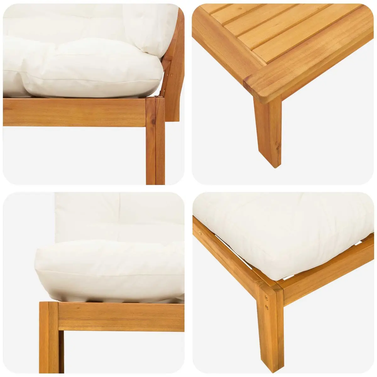 Outdoor 4-Piece Corner Sofa Set for Gardens
