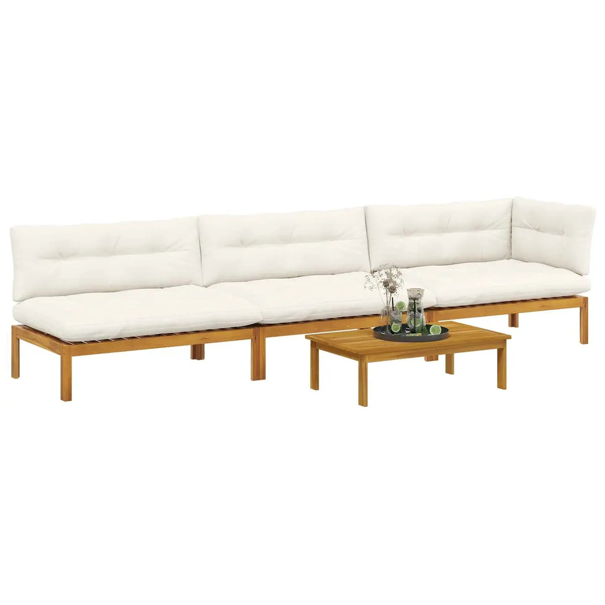Outdoor 4-Piece Corner Sofa Set for Gardens