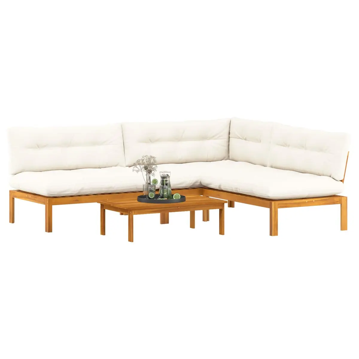 Outdoor 4-Piece Corner Sectional Sofa Set