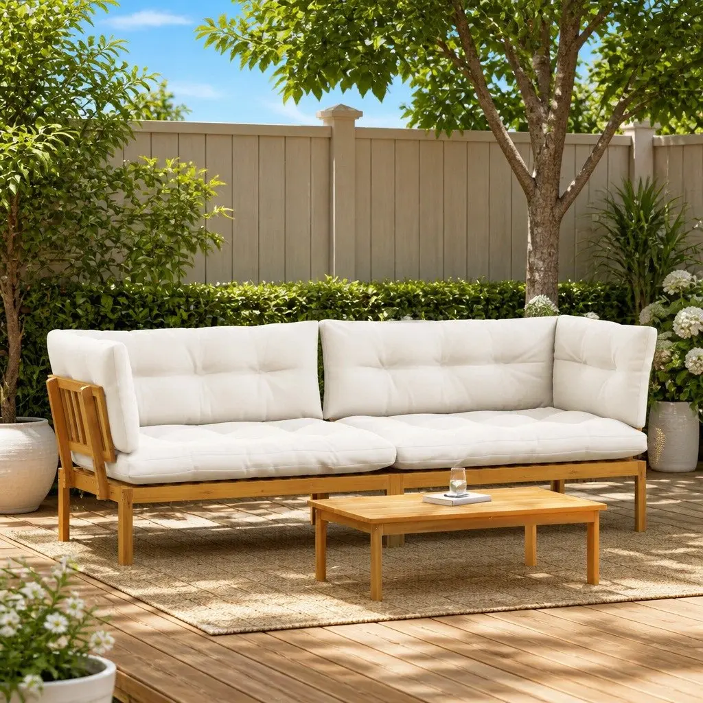Outdoor Sectional Sofa Units 2 Piece Corner Lounge Garden Patio Seating with