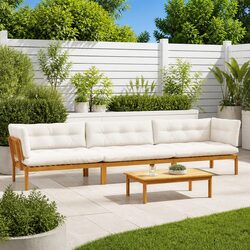 Stylish 4 Piece Outdoor Sectional Sofa Set