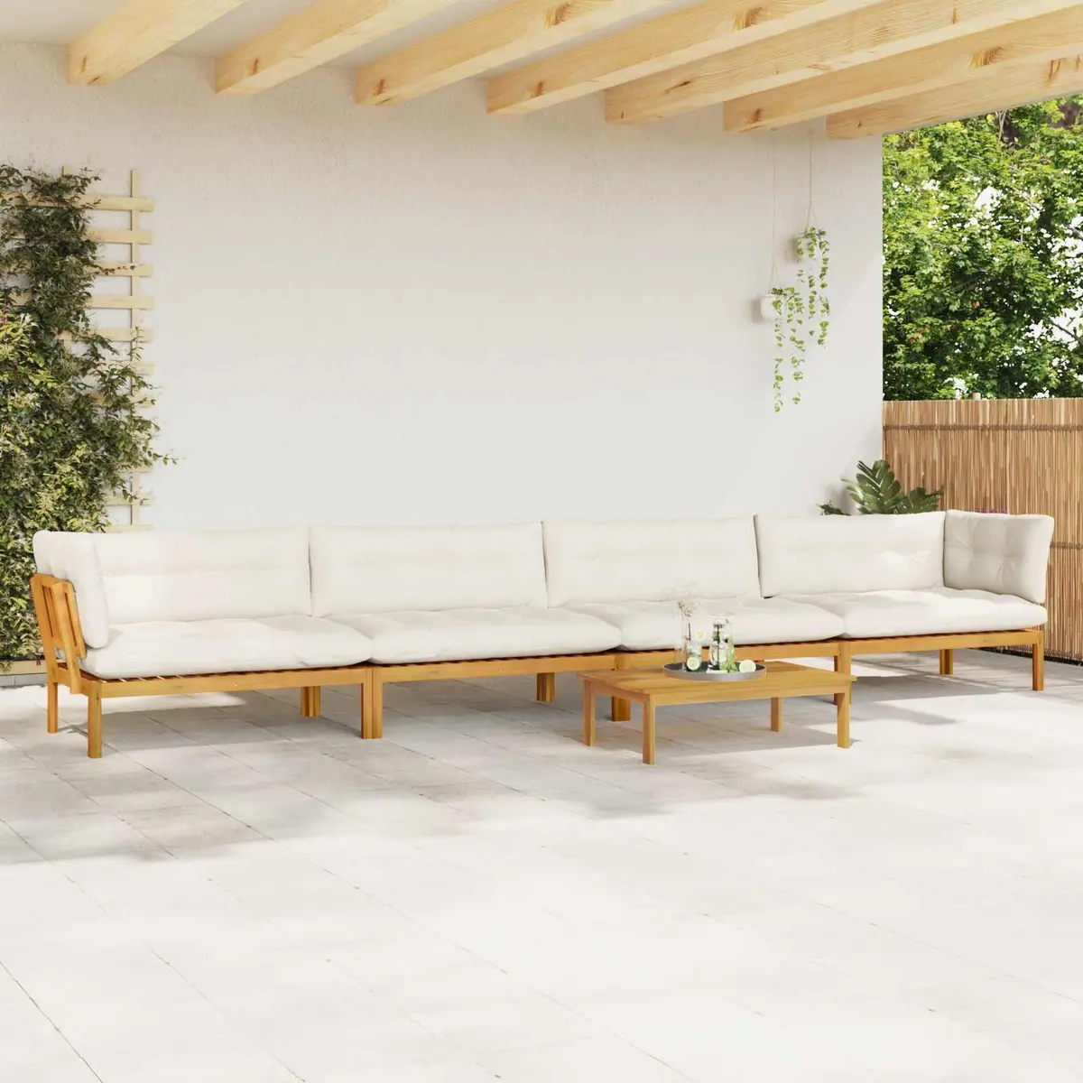5 Piece Garden Pallet Sectional Sofa Set