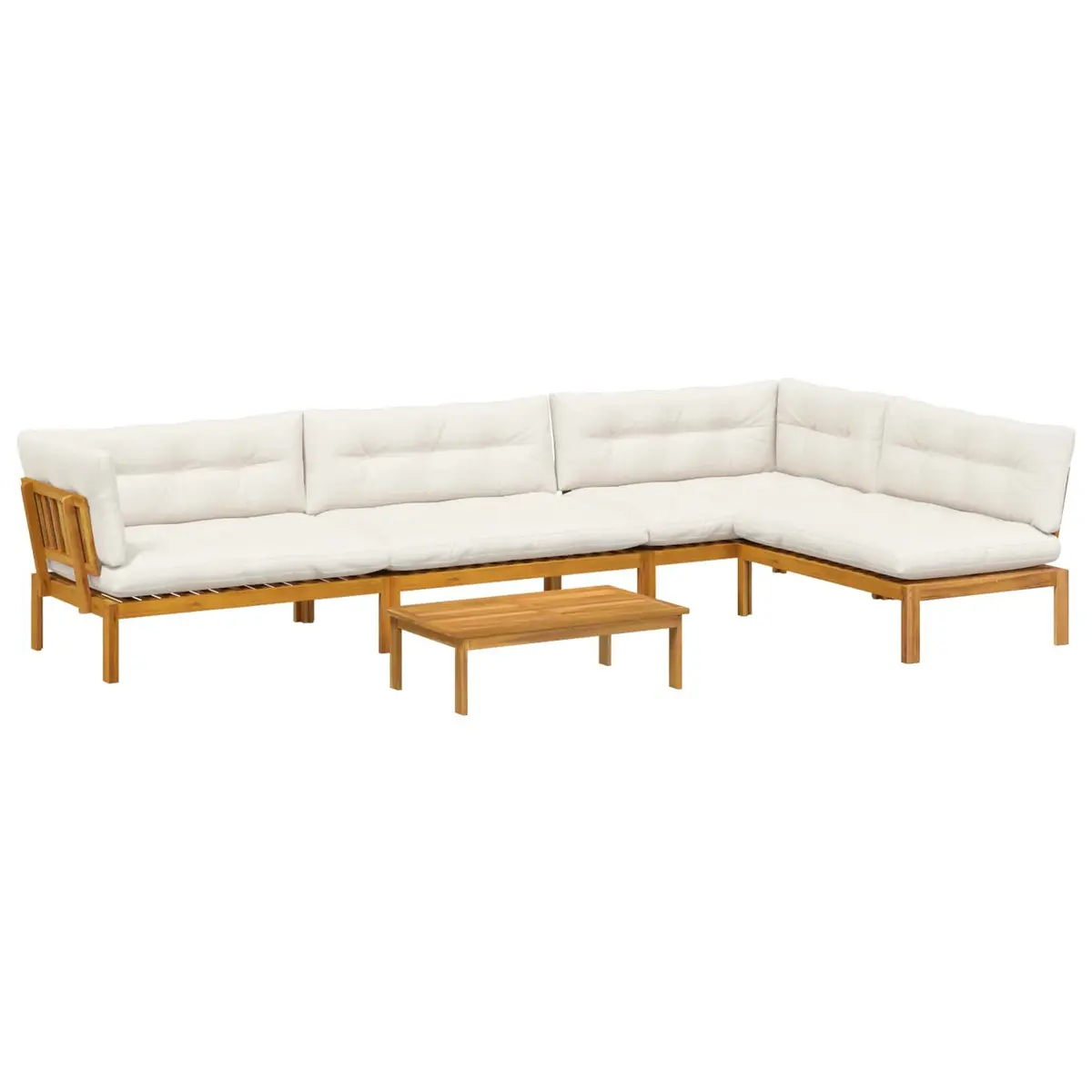 5 Piece Corner Outdoor Sectional Lounge with Table