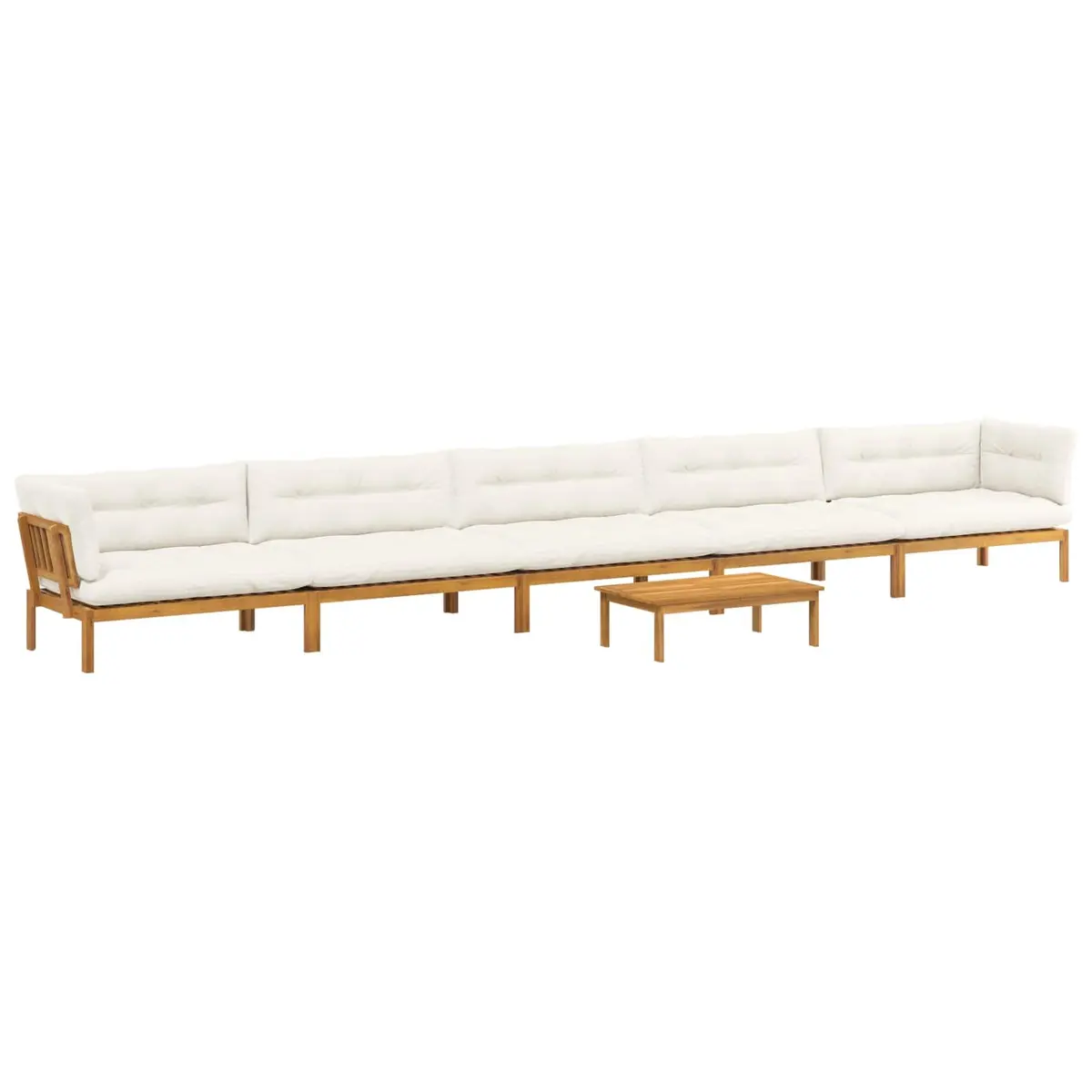 6-Piece Outdoor Pallet Sofa Set with Low Table