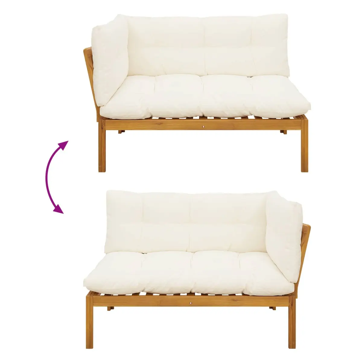 6-Piece Outdoor Pallet Sofa Set with Low Table
