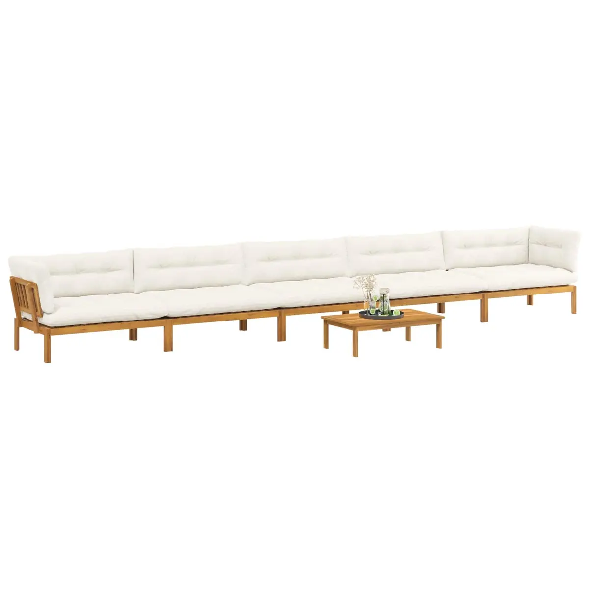 6-Piece Outdoor Pallet Sofa Set with Low Table