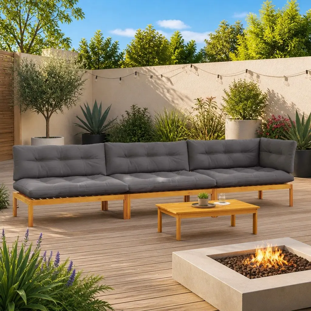 4-Piece Outdoor Garden Pallet Sofa Sectional Set